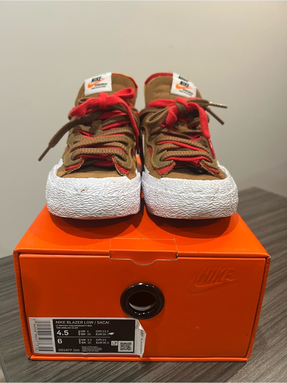 Nike Sacai Blazer Low British Tan Women’s Size 6